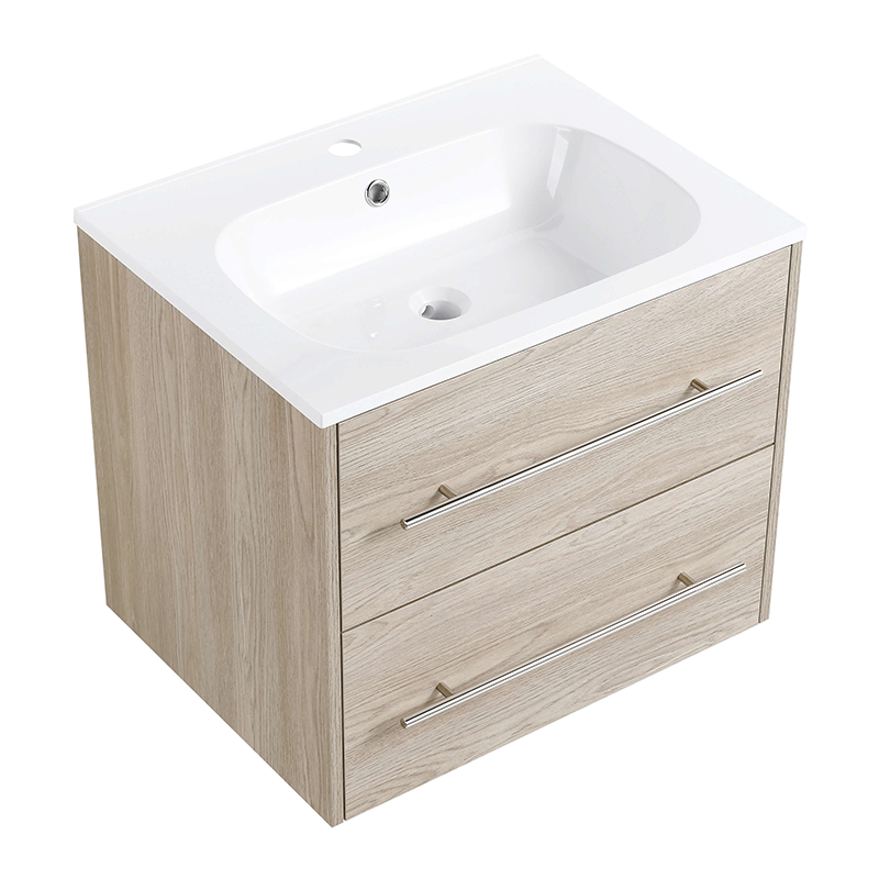 White Oak Wall Mounted Bathroom Vanity CharmyDecor CharmyDecor