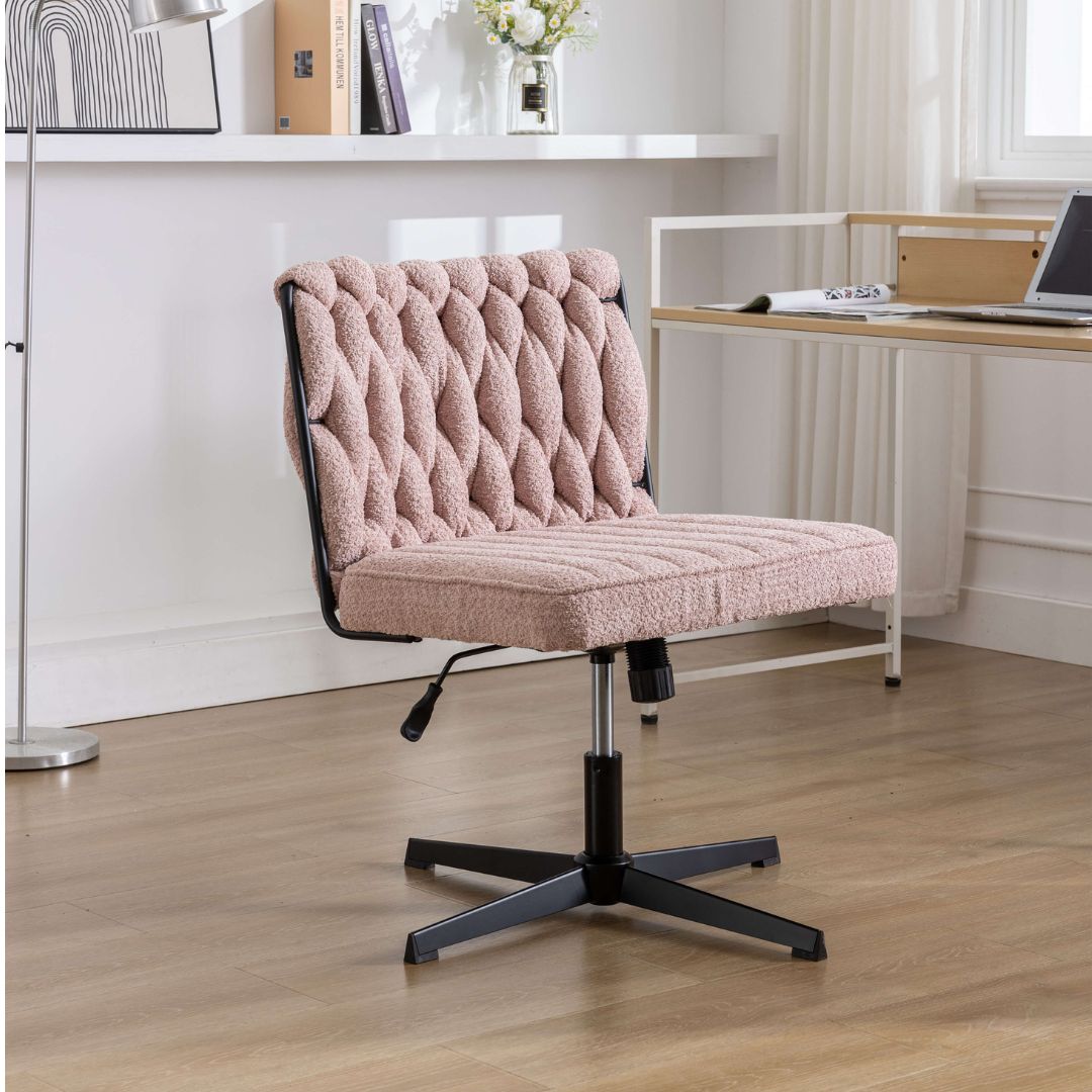 Modern Armless Office Desk Chair No Wheels CharmyDecor