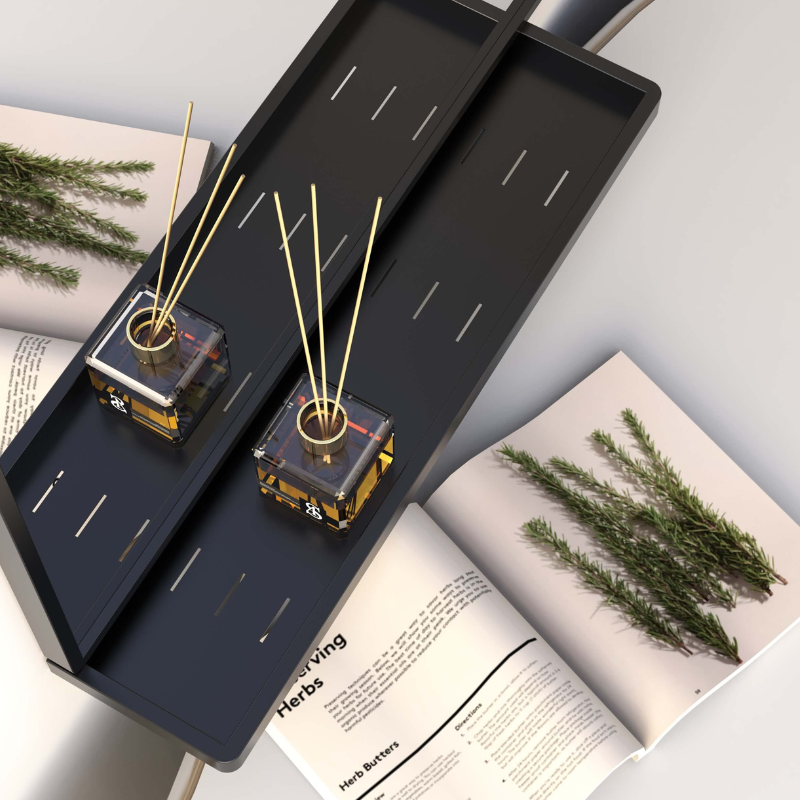 Modern Rectangular Black Bathroom Mirror with Storage Shelf (Large ...