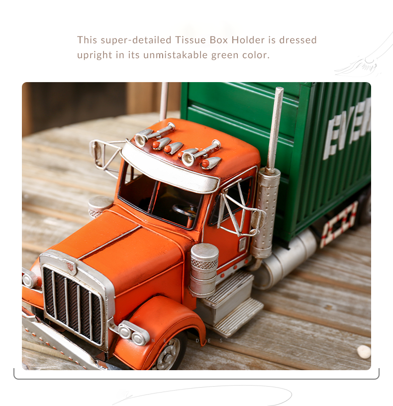 Big Rig Truck Tissue Box Holder